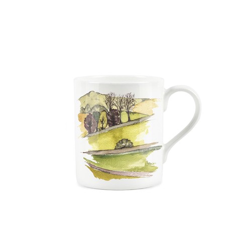 Bone china mug - bone, watercolour