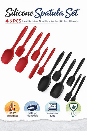 Silicone spatula set - silicone,
