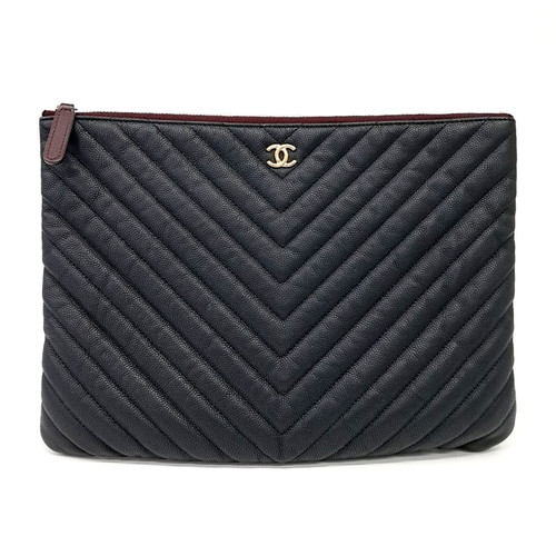 Chanel chevron caviar - chanel, blakc