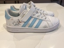 Adidas Girls Disney Frozen Grand Court Trainers Shoes UK Size 2.5