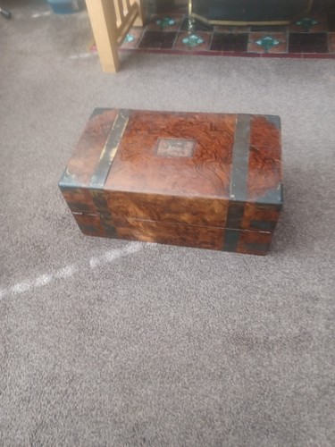 Antique victorian walnut brass - walnut,