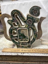 ANTIQUE CHINESE SIGNED FIGURAL TEAPOT SIGNED BASE 7.25 INCH