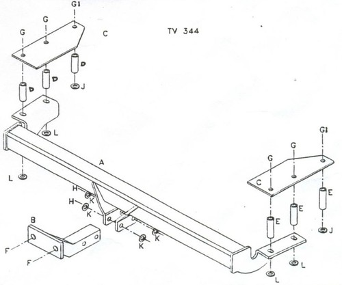 Towtrust fixed flange towbar - towtrust,