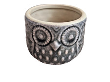 Owl Plant Pot, Grey, 6cm x 7cm