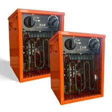 2KW 3KW Electric Greenhouse Fan Heater Built In Thermostat Hydroponic Workshop