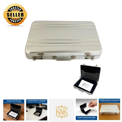 Compact silver briefcase prop - compact,