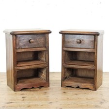 Pair of Rustic Bedside Cabinets (M-6291)