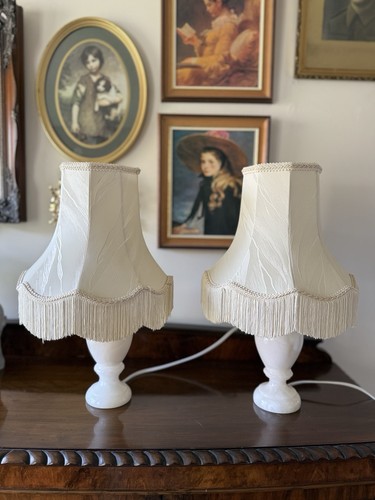 Vintage alabaster stone table - stone,