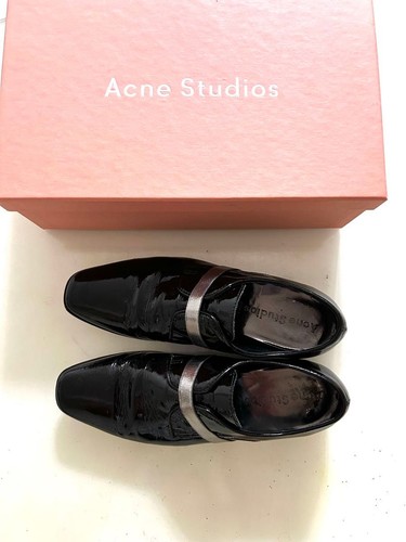 Acne studios enamel leather - studios,