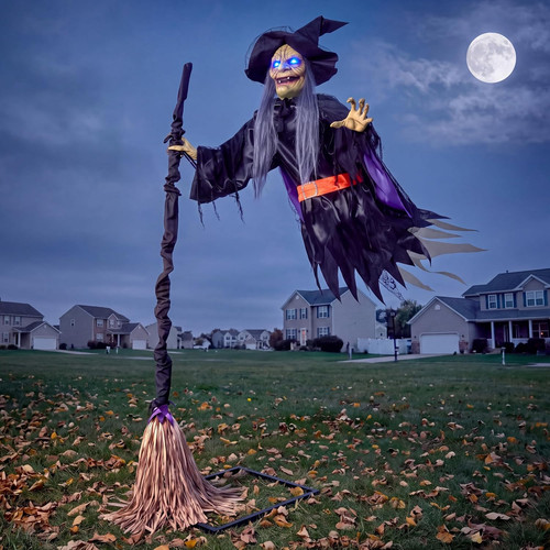 Halloween flying witch - ft,