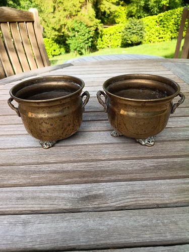 Pair vintage brass - pair, of