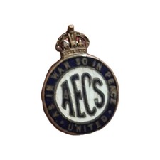 WW1 Era (?) AECS United As In War So In Peace Enamel Badge