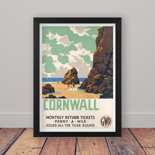 Vintage cornwall gwr - cornwall, rail