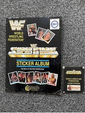 Vintage WWF Superstars Sticker Album (Complete) & Sticker