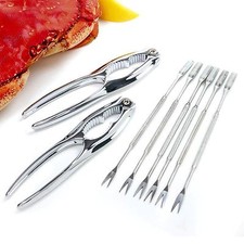 8 Piece Seafood Shellfish Lobster Crab Cracker Nutcracker Tool Dining Set Pliers