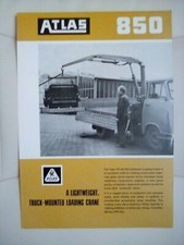 ATLAS 850 LIGHTWEIGHT HYDRAULIC TRUCK CRANE BROCHURE 1970 