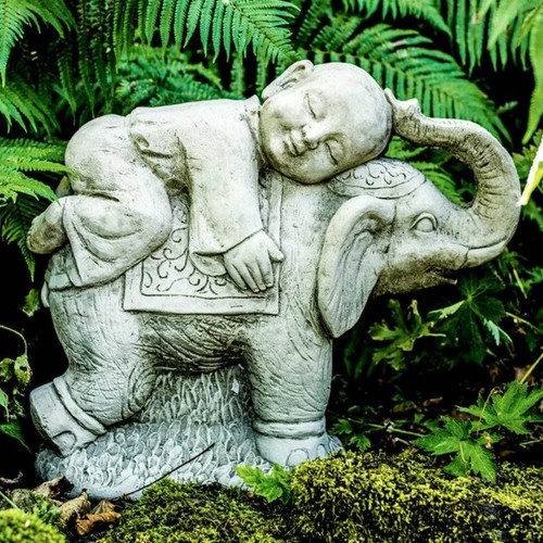 Solid stone buddha riding - riding, an