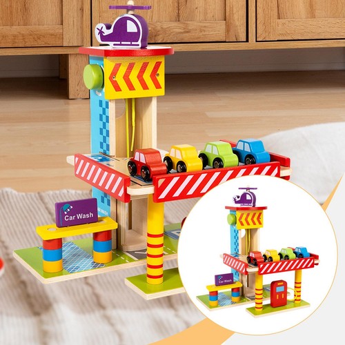 Wooden parking garage - wooden,