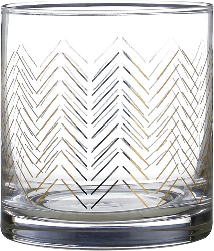 4pc gold geometric tumbler - 4pc,