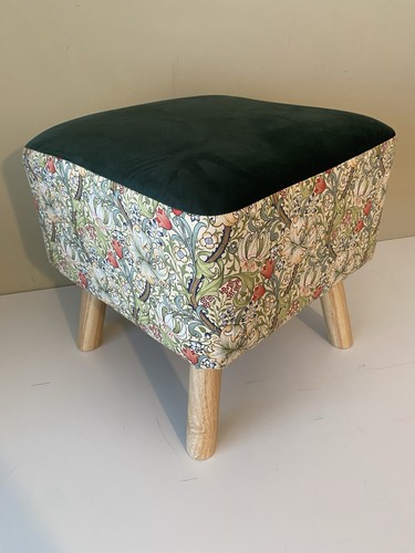 New square footstool made - new,