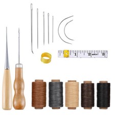 16X Repair Sewing Needles Kit For Leather Canvas Upholstery Carpet Heavy Duty