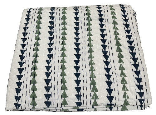 Indian kantha quilt - kantha,