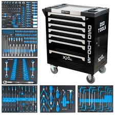 Tool Chest Box Trolley Cabinet With Tools Steel Top Workshop Storage Carrier