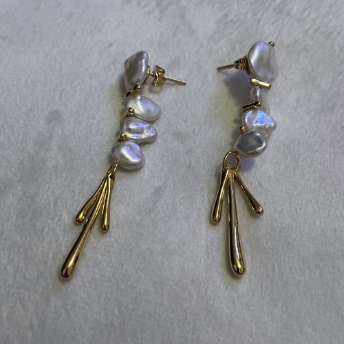 Keshi pearl sculptural - sculptural, drop