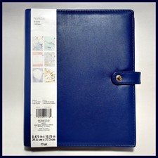 NEW! Recollections 6-Ring Planner Binder w/Month Tab Dividers Blue Faux Leather