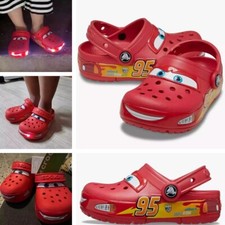 Lightning McQueen Crocs Clogs Kids Unisex Lightning McQueen Light Up Crocs Clogs