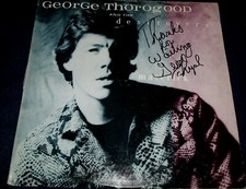 GEORGE THOROGOOD & DESTROYERS SIGNED RECORD "MAVERICK" GUITAR LEGEND! PROOF!