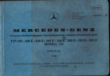 Mercedes Benz W124 Saloon Multilingual Chassis & Body Spare Parts List 1986