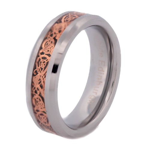 6mm rose gold celtic dragon - celtic,