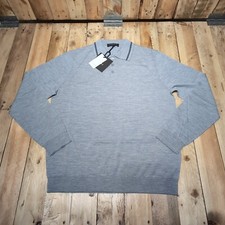 Falke Virgin Wool Grey Long Sleeve Jumper Pullover Mens Luxury Medium New £240