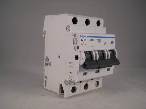 Hager mcb amp triple pole - 20,