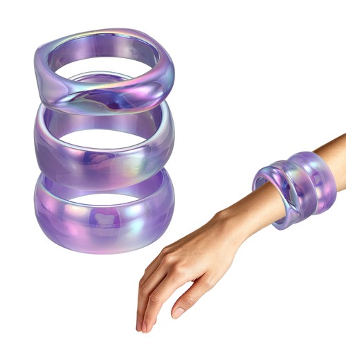 Acrylic bangle bracelets - acrylic,