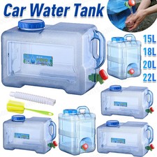 Large Water Jug for Outdoor Camping Drinking Storage Tank with Carrier Bucket UK
