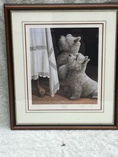 Westie Print,”table Manners” By Nigel Hemming Framed With COA