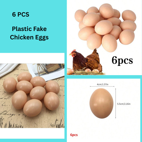 Plastic fake chicken eggs - fake,