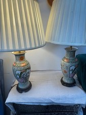 Vintage pair oriental lamps - of,