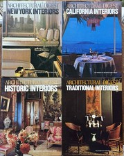 Architectural Digest Interiors 4-Book Set (1979 HC) – First Editions - LIKE NEW