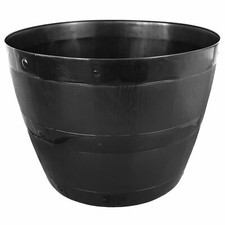 Black Plastic Barrel