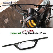Black 7/8" 22mm Motorcycle Bar Handlebar For Harley Honda Suzuki Yamaha Bobber