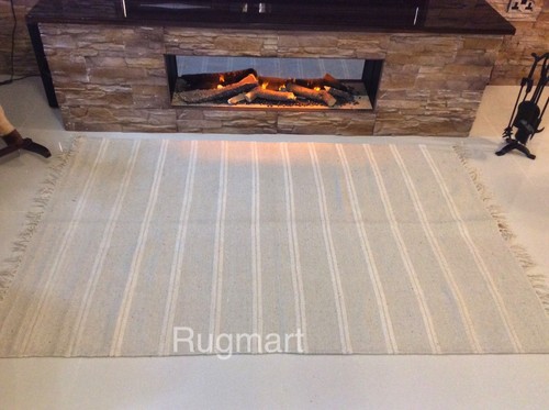 Natural cream striped eco - cream,