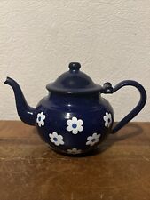 Vintage Enamel Teapot 