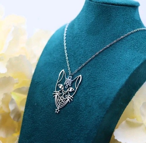 Celestial cat necklace - celestial,