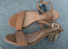 Papaya Tan Suede Summer Sandals Size 5 New