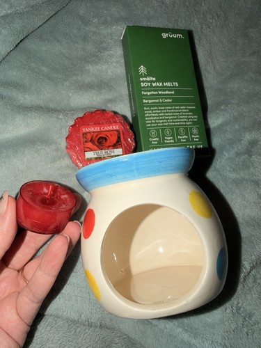 Polka dot ceramic wax burner - polka,