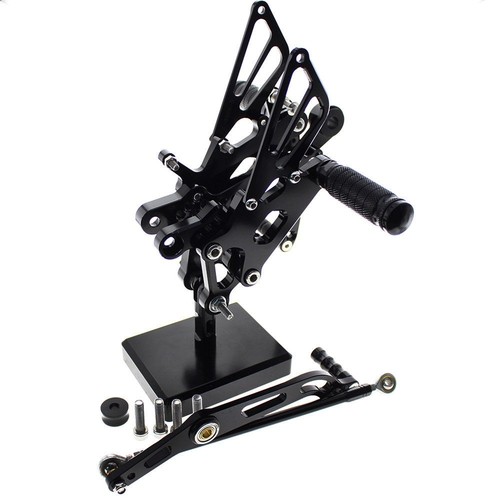 Black cnc motorcycle rearset - black,