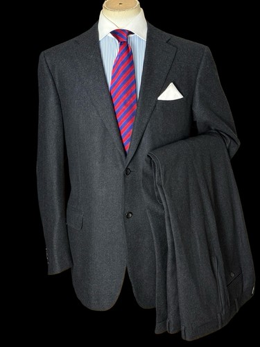 Canali charcoal grey flannel - charcoal,